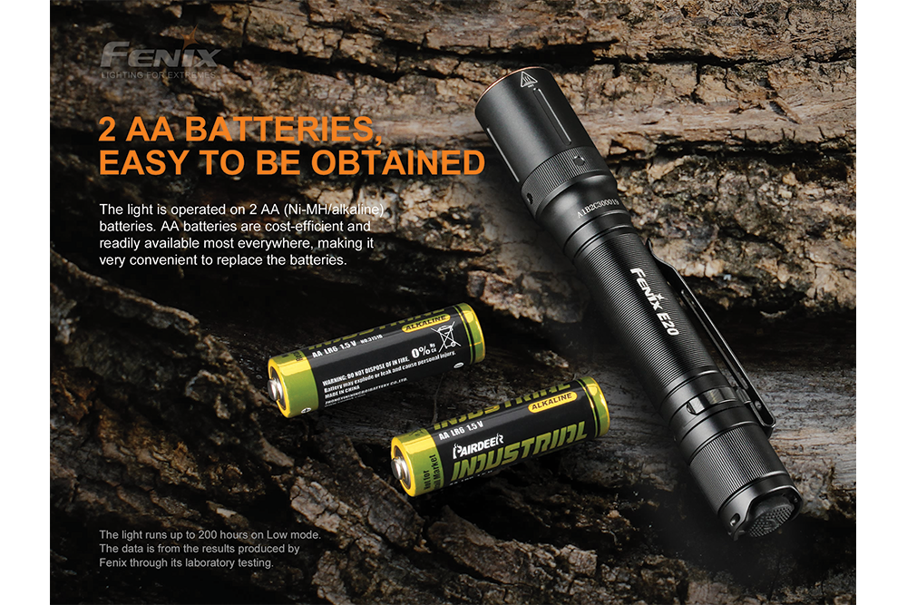 Palmarius Outdoors Fenix E20 V2.0 EDC Flashlight - 350 Lumens EDC Flashlight