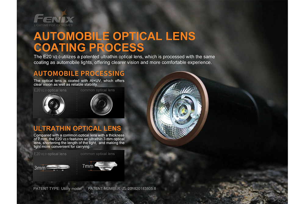 Palmarius Outdoors Fenix E20 V2.0 EDC Flashlight - 350 Lumens EDC Flashlight
