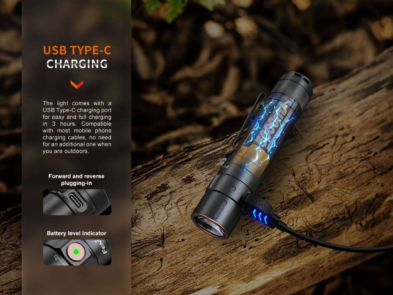 Palmarius Outdoors Fenix E35R High-Performance Rechargeable LED Flashlight EDC Flashlight
