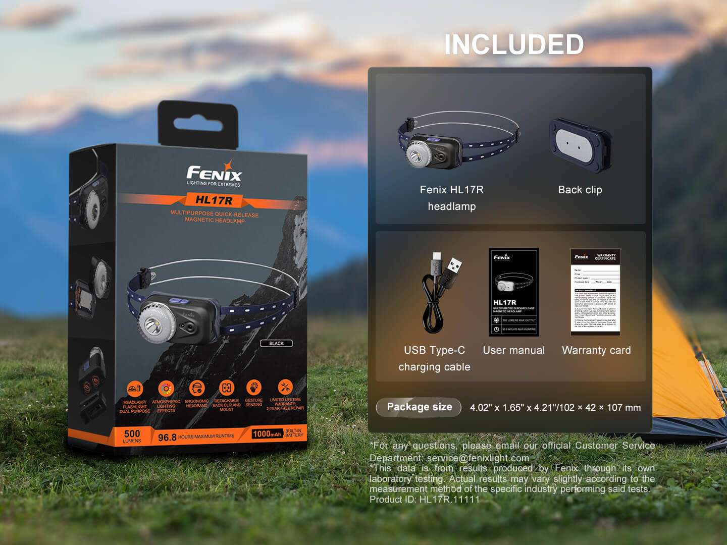 Palmarius Outdoors Fenix HL17R Multicolor 2-in-1 Headlamp Headlamp
