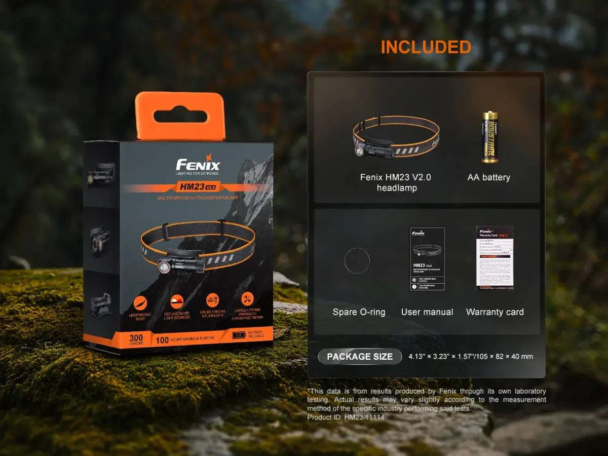 Palmarius Outdoors Fenix HM23 V2.0 Lightweight Detachable AA Headlamp Headlamp