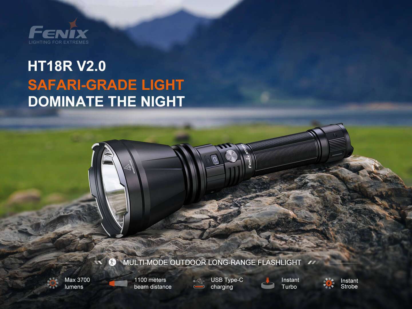 Palmarius Outdoors Fenix HT18R V2 Long-Range Hunting Flashlight Hunting Flashlight