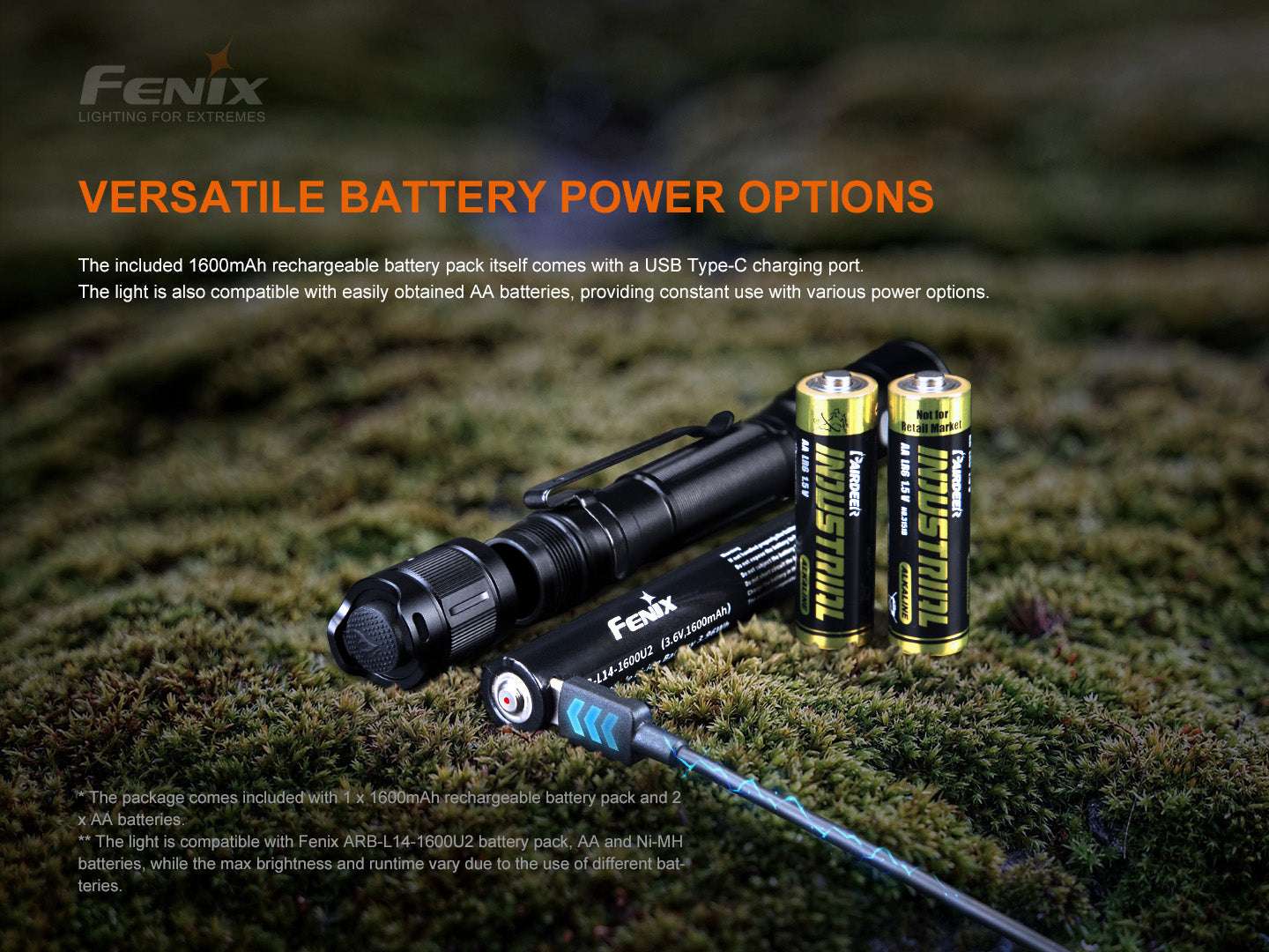 Palmarius Outdoors Fenix LD22 V2 Compact LED Flashlight - 800 Lumens EDC Flashlight
