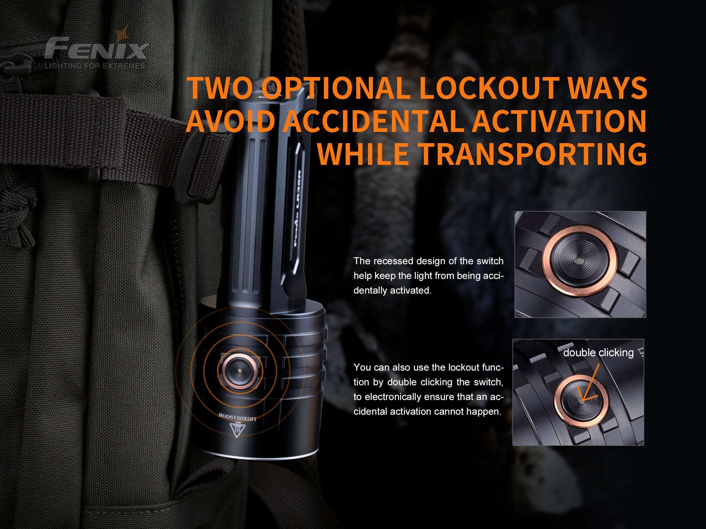 Palmarius Outdoors Fenix LR35R Rechargeable LED Flashlight - 10,000 Lumens Rechargeable Flashlight