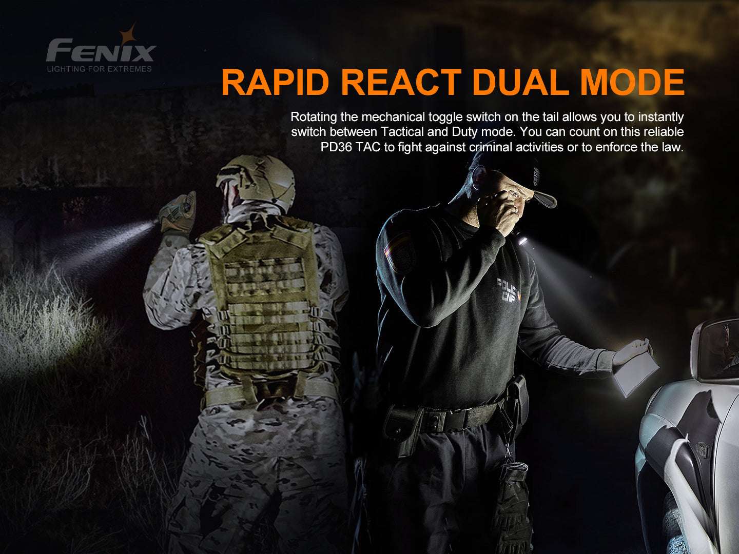 Palmarius Outdoors Fenix PD36 TAC Tactical Flashlight - 3000 Lumens Tactical Flashlight