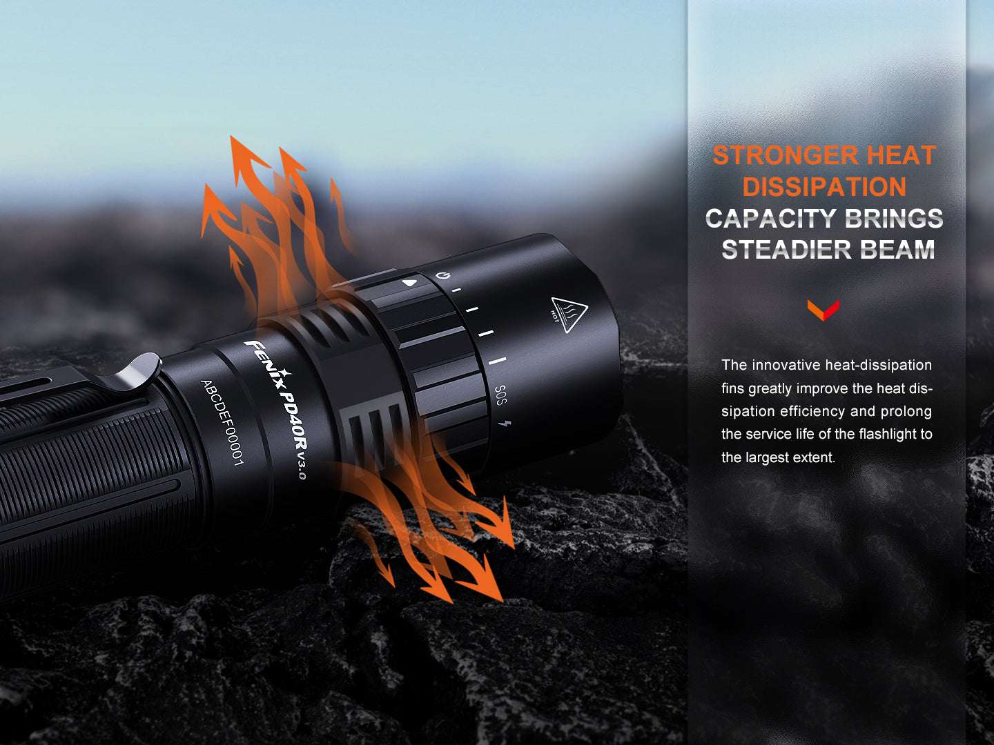Palmarius Outdoors Fenix PD40R V3 Rechargeable Flashlight Tactical Flashlight