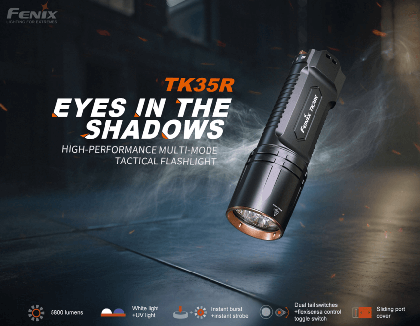 Palmarius Outdoors Fenix TK35R UV Light Rechargeable High-Performance Tactical Flashlight Tactical Flashlight