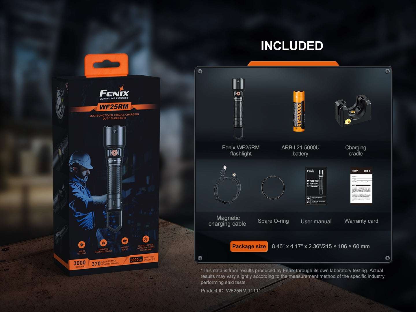 Palmarius Outdoors Fenix WF25RM Multifunctional Cradle Charging Duty Light Work Flashlight