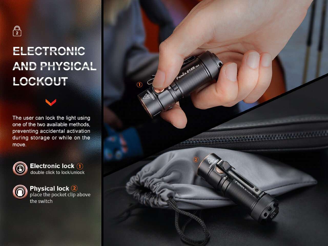 Palmarius Outdoors Fenix E18R V2 Rechargeable LED Flashlight EDC Flashlight