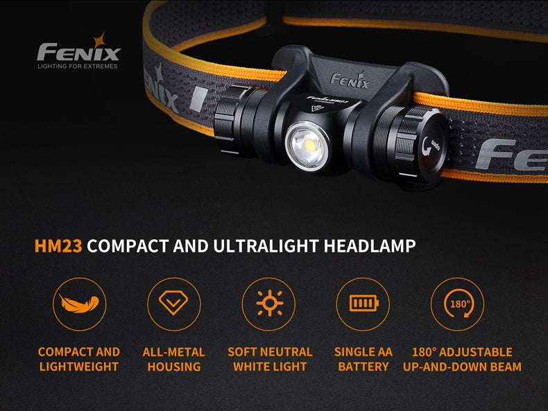Palmarius Outdoors Fenix HM23 Compact Hiking and Running Headlamp - Discontinued Headlamp