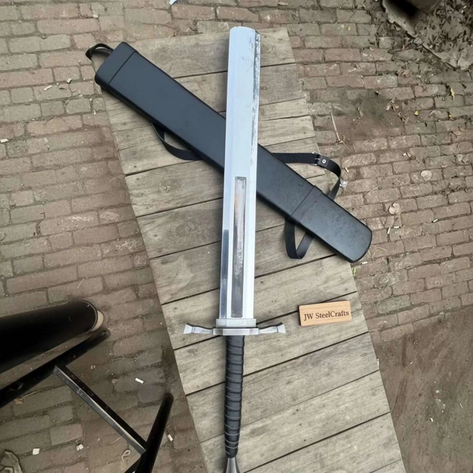Palmarius Outdoors Dragon Slayer Inspired Greatsword Replica 37- 40”+ Slab Blade Berserk Anime Cosplay Sword 