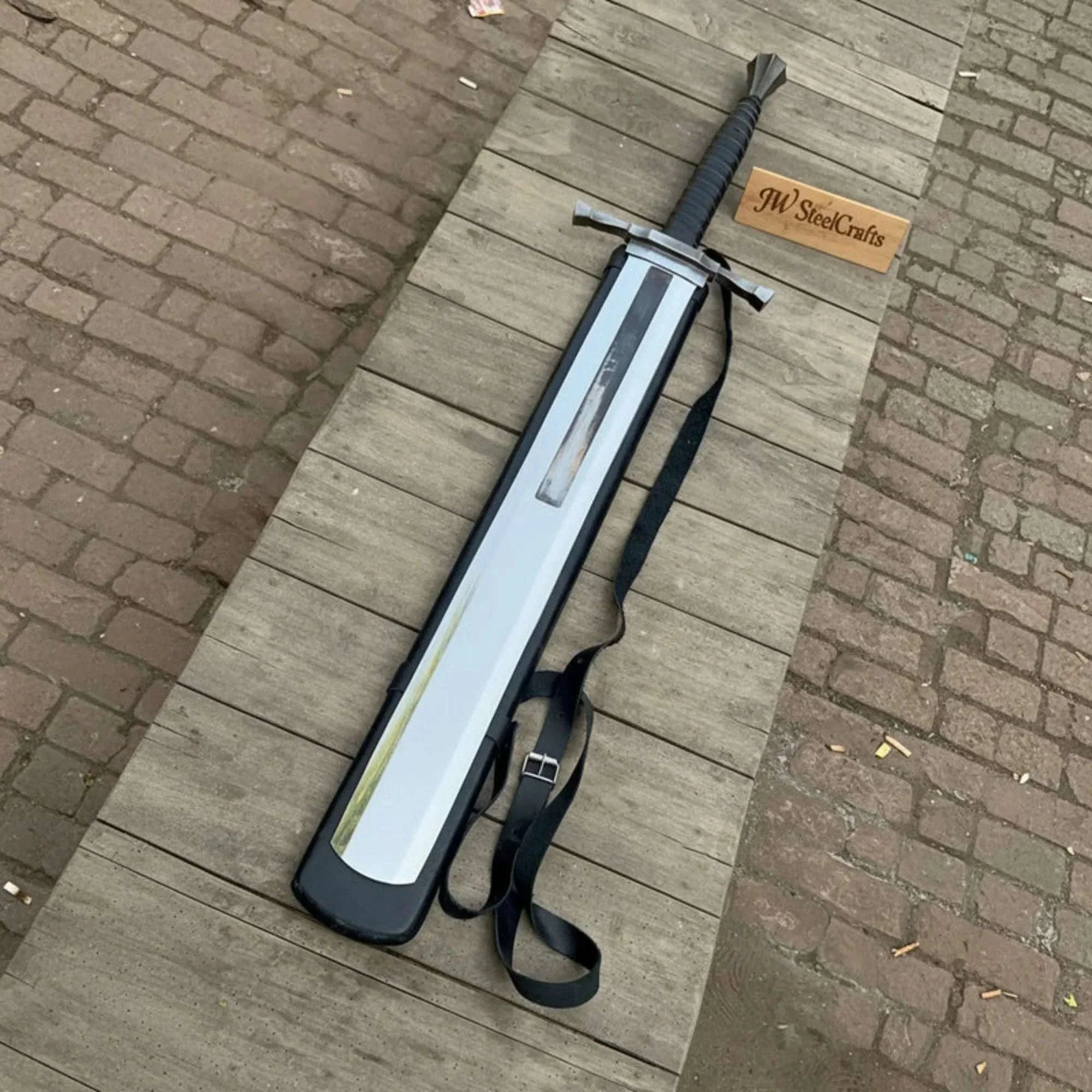 Palmarius Outdoors Dragon Slayer Inspired Greatsword Replica 37- 40”+ Slab Blade Berserk Anime Cosplay Sword 