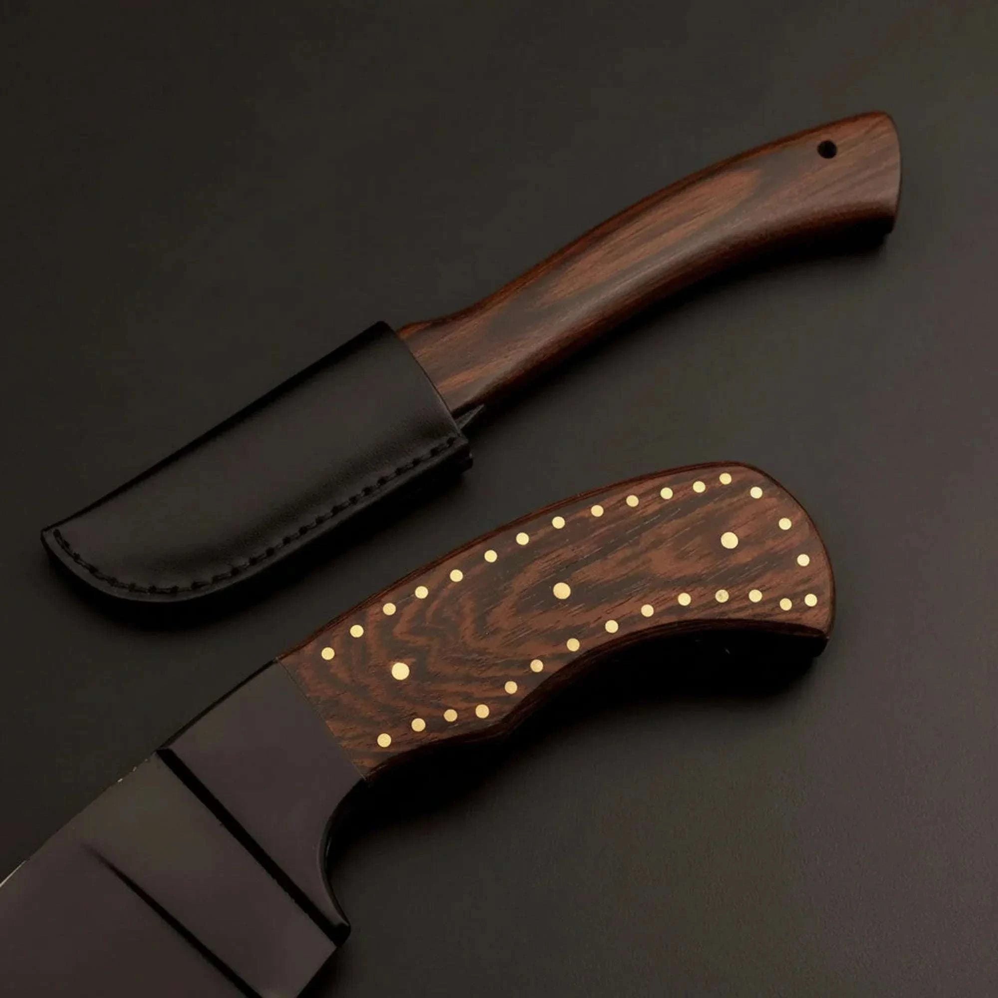 Palmarius Outdoors Hand-Forged High Carbon Steel Bowie Knife – 13-Inch Trailing Point Custom Bowie Knives