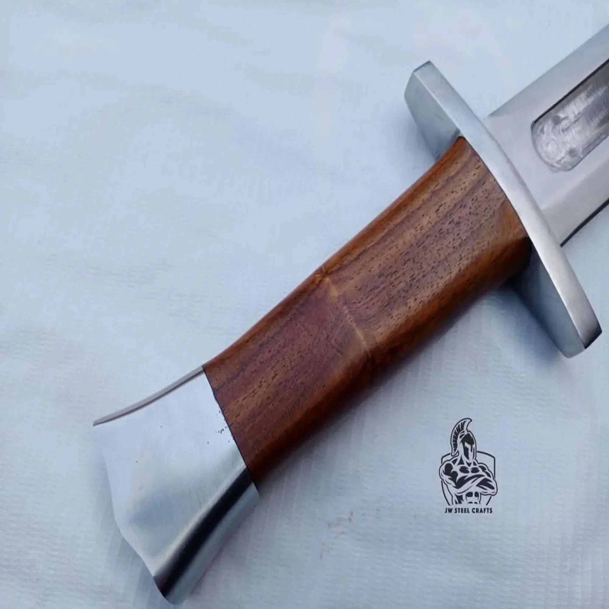 Palmarius Outdoors Wolfsteel Guard Seax 13" Handmade Carbon Steel Blade with Cross Guard seax knives