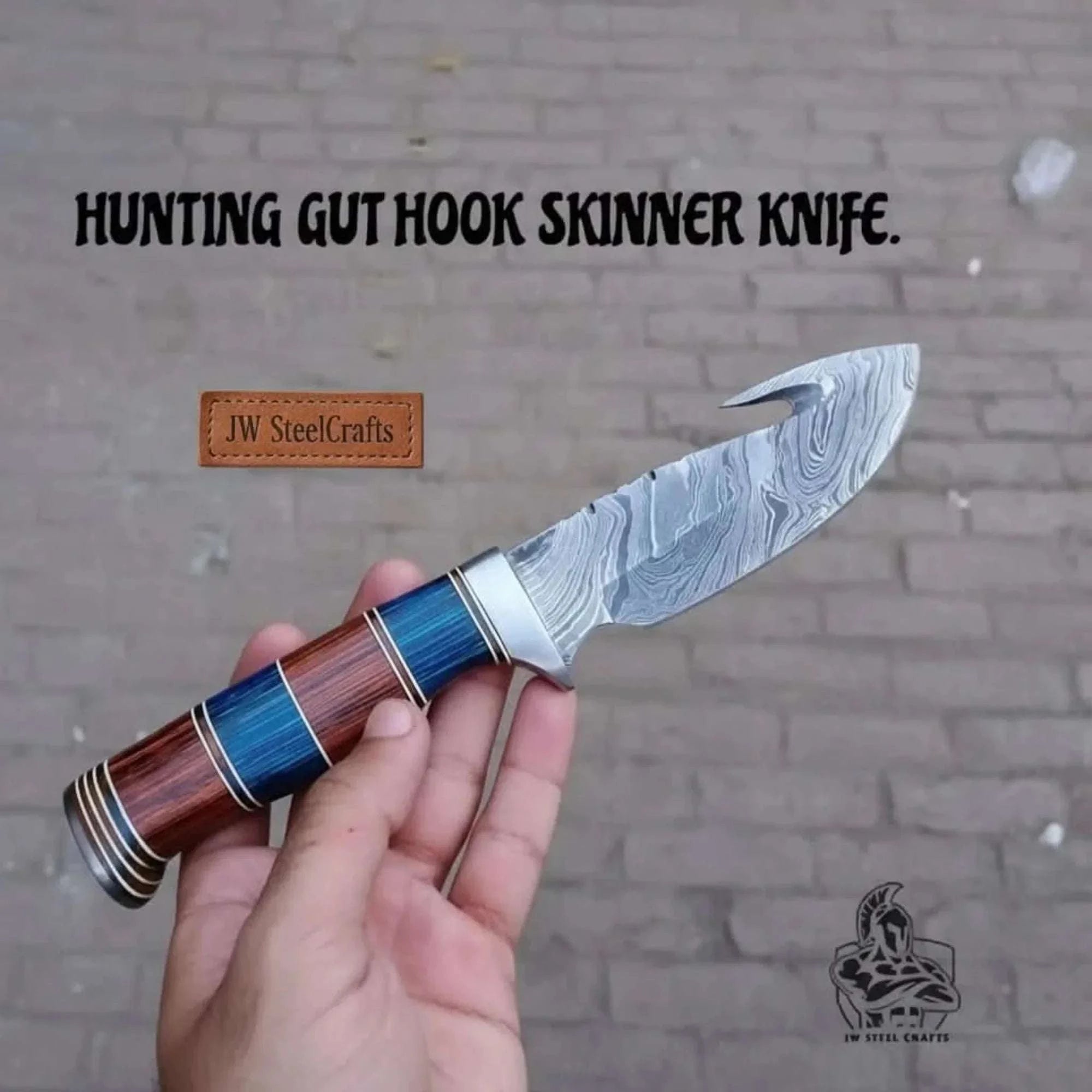 Palmarius Outdoors Custom Handmade Hunting Gut Hook Skinner Knife Handmade Gut Hook Knives