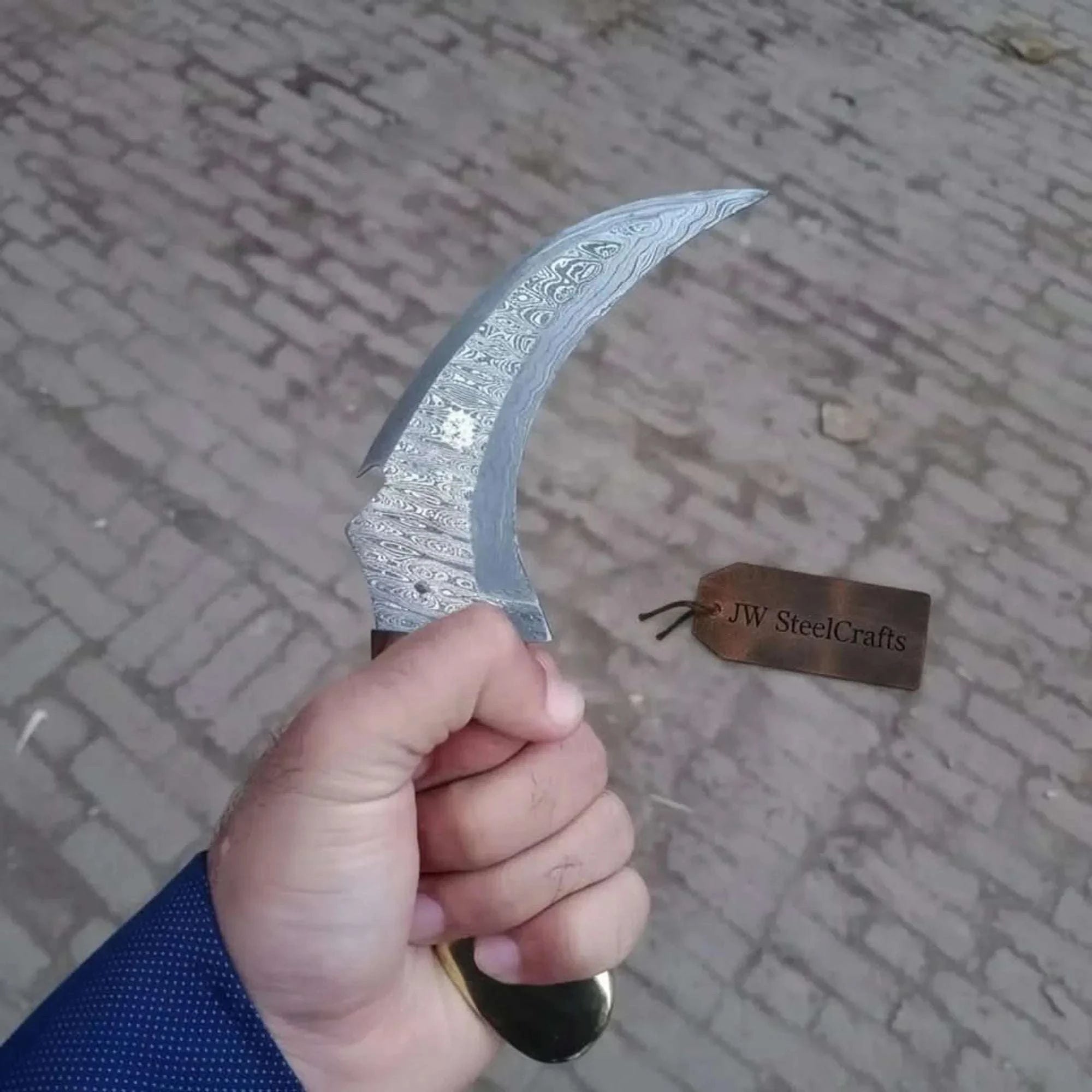 Palmarius Outdoors Damascus karambit knife.. karambit knife