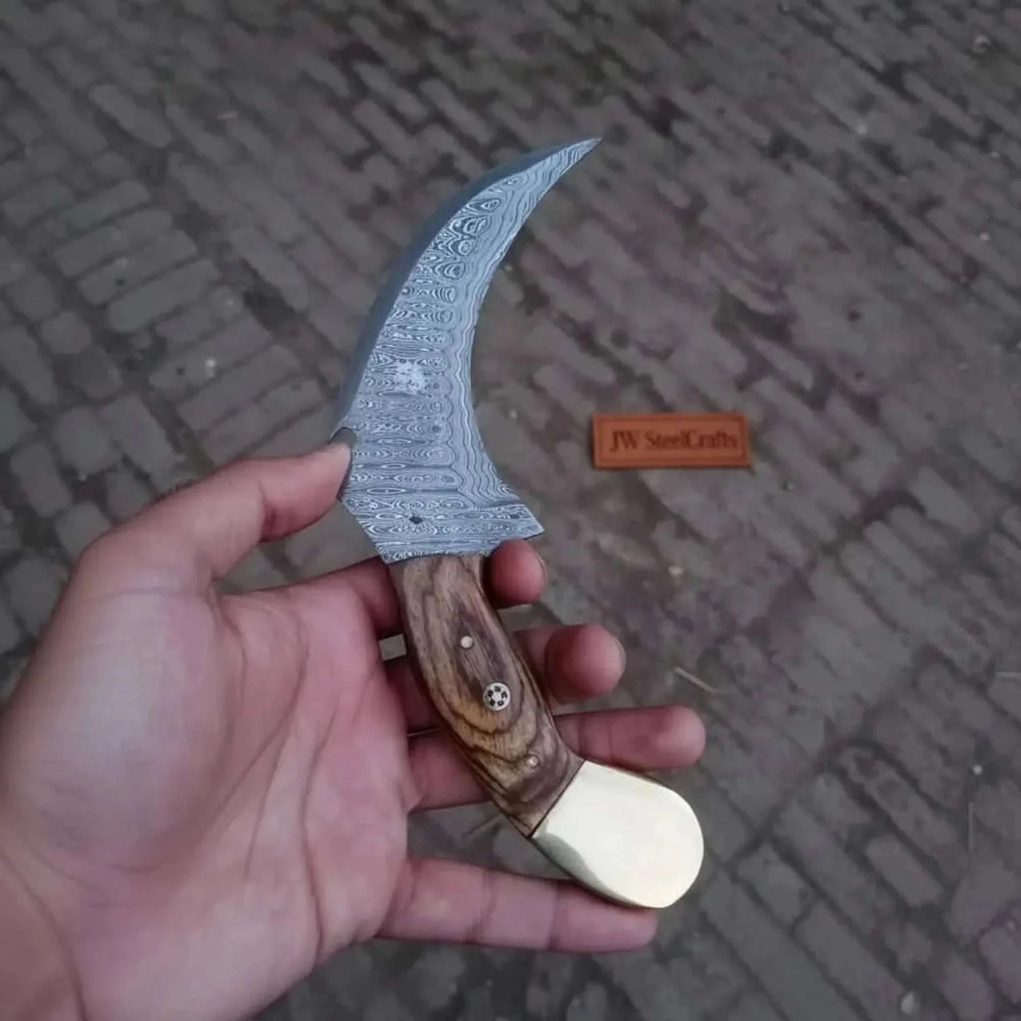 Palmarius Outdoors Damascus karambit knife.. karambit knife