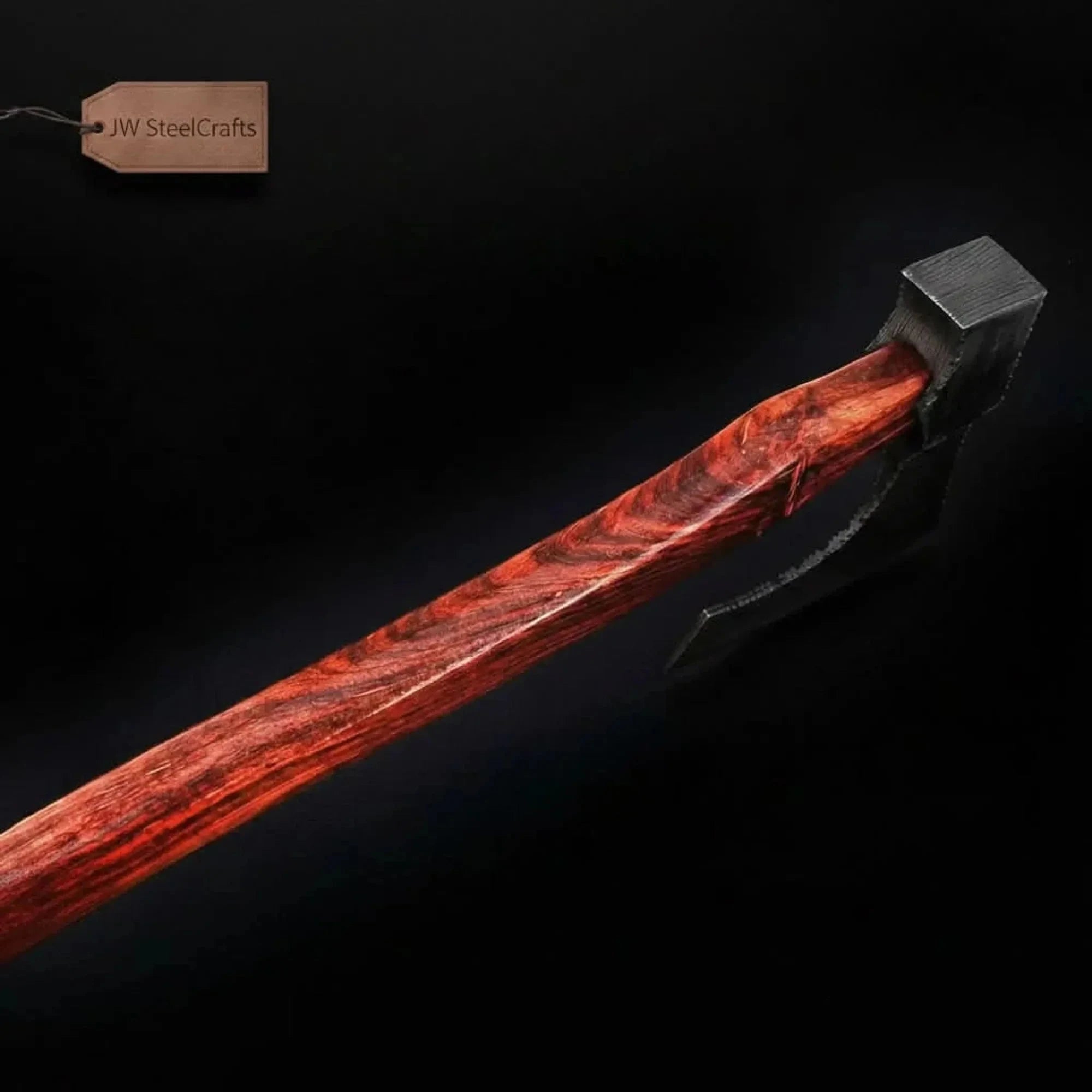 Palmarius Outdoors Pattern-Welded Damascus Viking Bearded Axe for Heavy Chopping and Trail Use Handmade Axe