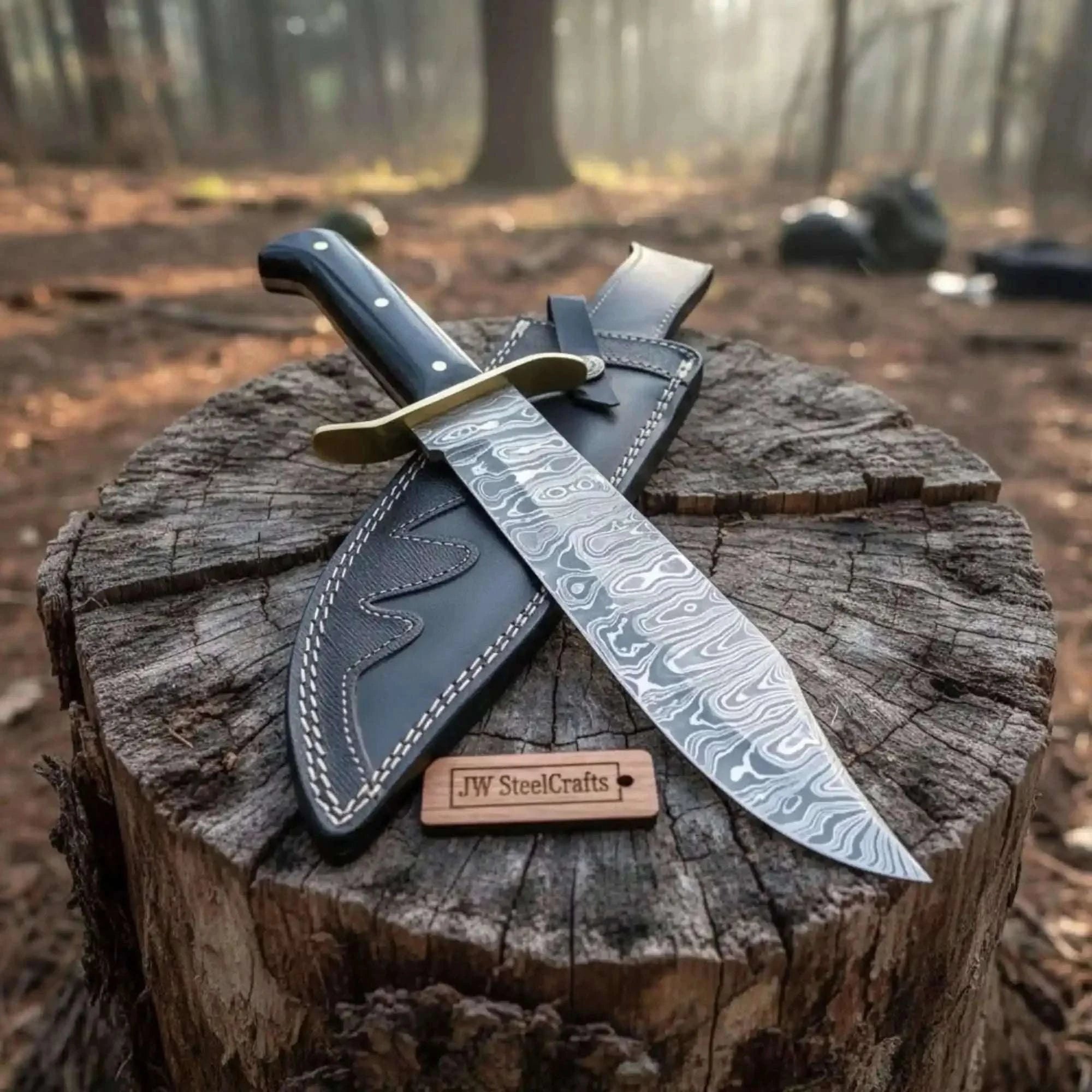 Palmarius Outdoors Sheffield Clip Point Bowie Knife Handmade Brass Clip JW SteelCrafts Clip Point Bowie Knives