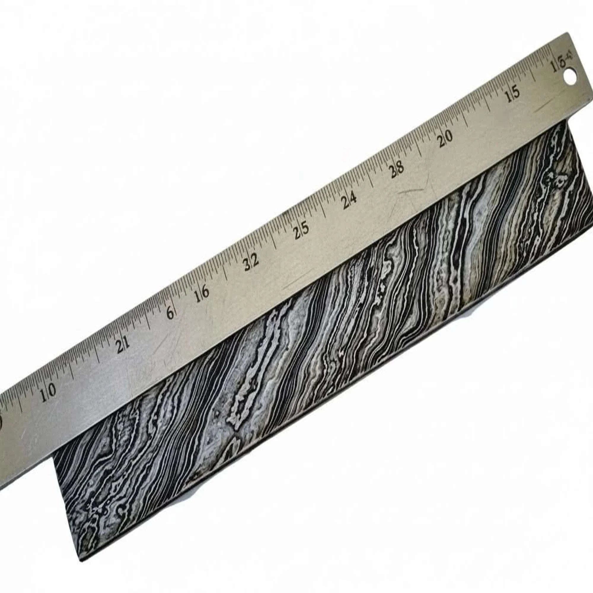 Palmarius Outdoors Trailcraft Damascus Billet Bar 10" Pattern Welded Blank for Knife Making Bullet bar