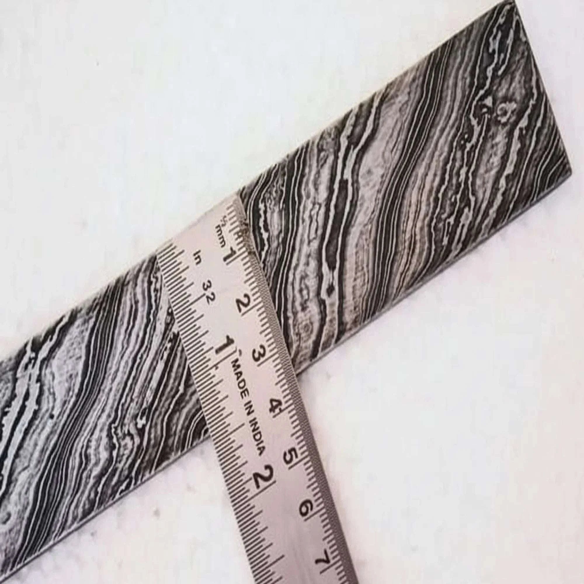 Palmarius Outdoors Trailcraft Damascus Billet Bar 10" Pattern Welded Blank for Knife Making Bullet bar