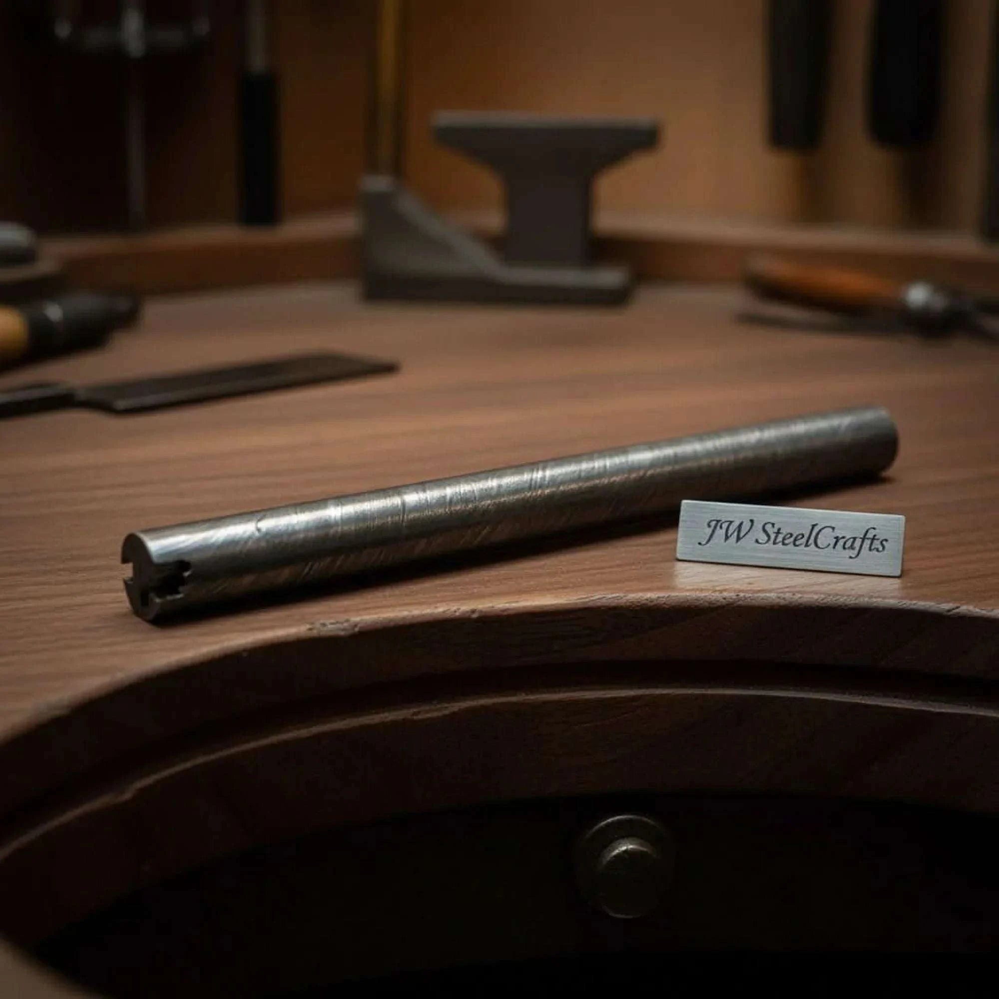 Palmarius Outdoors Ravensteel Damascus Rod stock in Raw 6 Inch Bar for Ring Making Damascus Rod