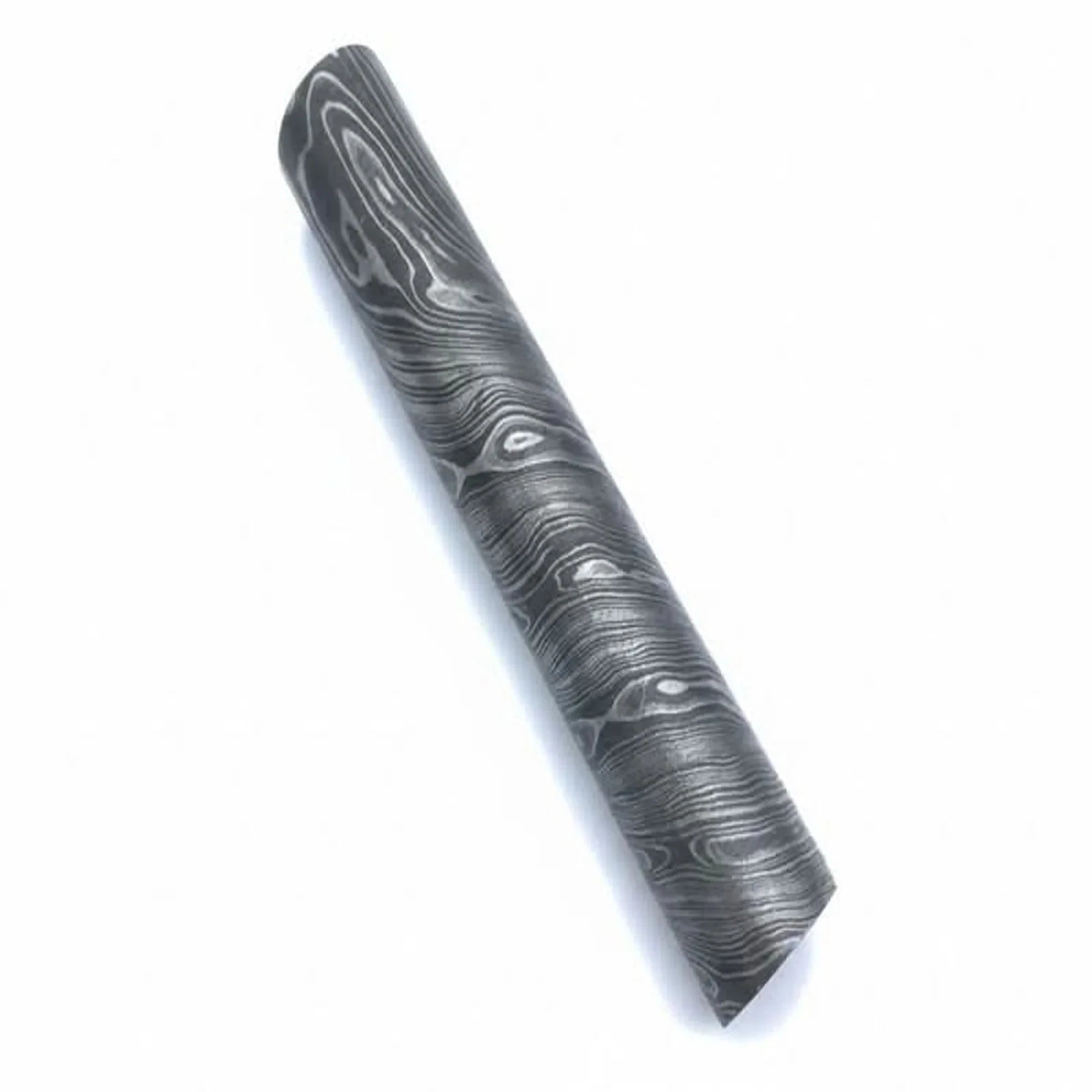 Palmarius Outdoors 5.5 Inch Damascus Steel Rod 25.5 mm Round Bar for Ring Making Damascus Rod