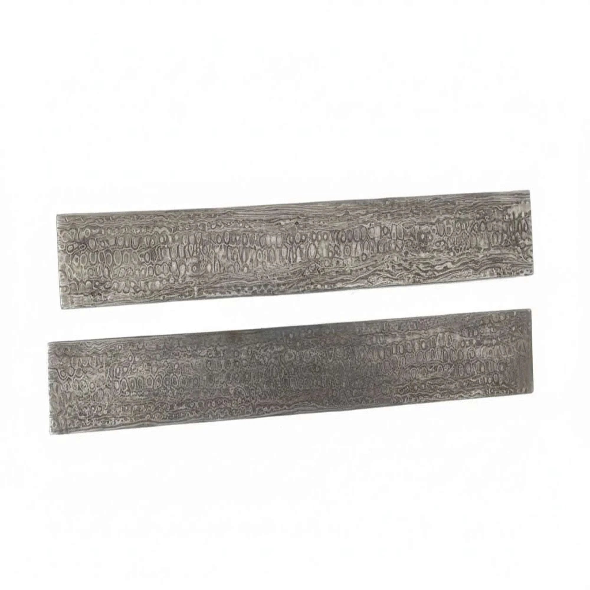 Palmarius Outdoors 12 Inch Damascus Steel Billet Bar Pair 2 Inch Wide Pattern Welded Bladesmith Stock for Knife Making Bullet bar