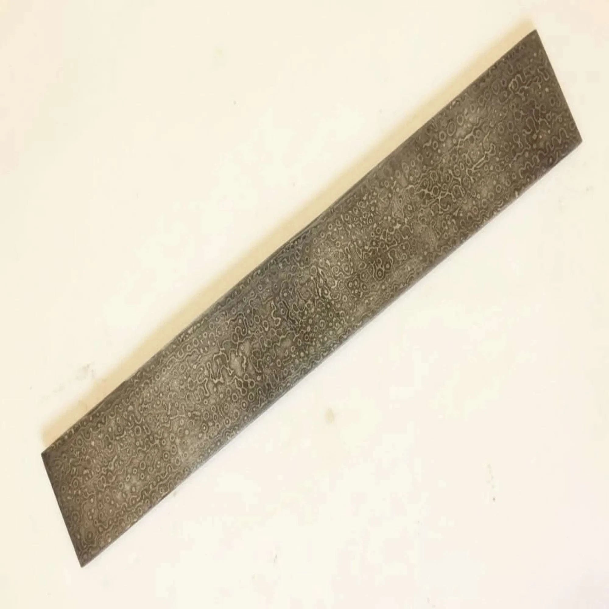Palmarius Outdoors 10 Inch Raindrop Pattern Damascus Steel Billet Bar for Knife Making and Bladesmith Stock Bullet bar