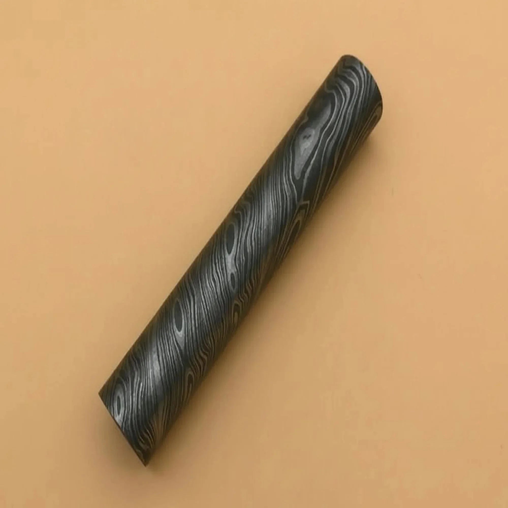 Palmarius Outdoors Custom Handmade Damascus Steel Round Rod 5.5 Inch 25.5 mm Diameter Damascus Rod