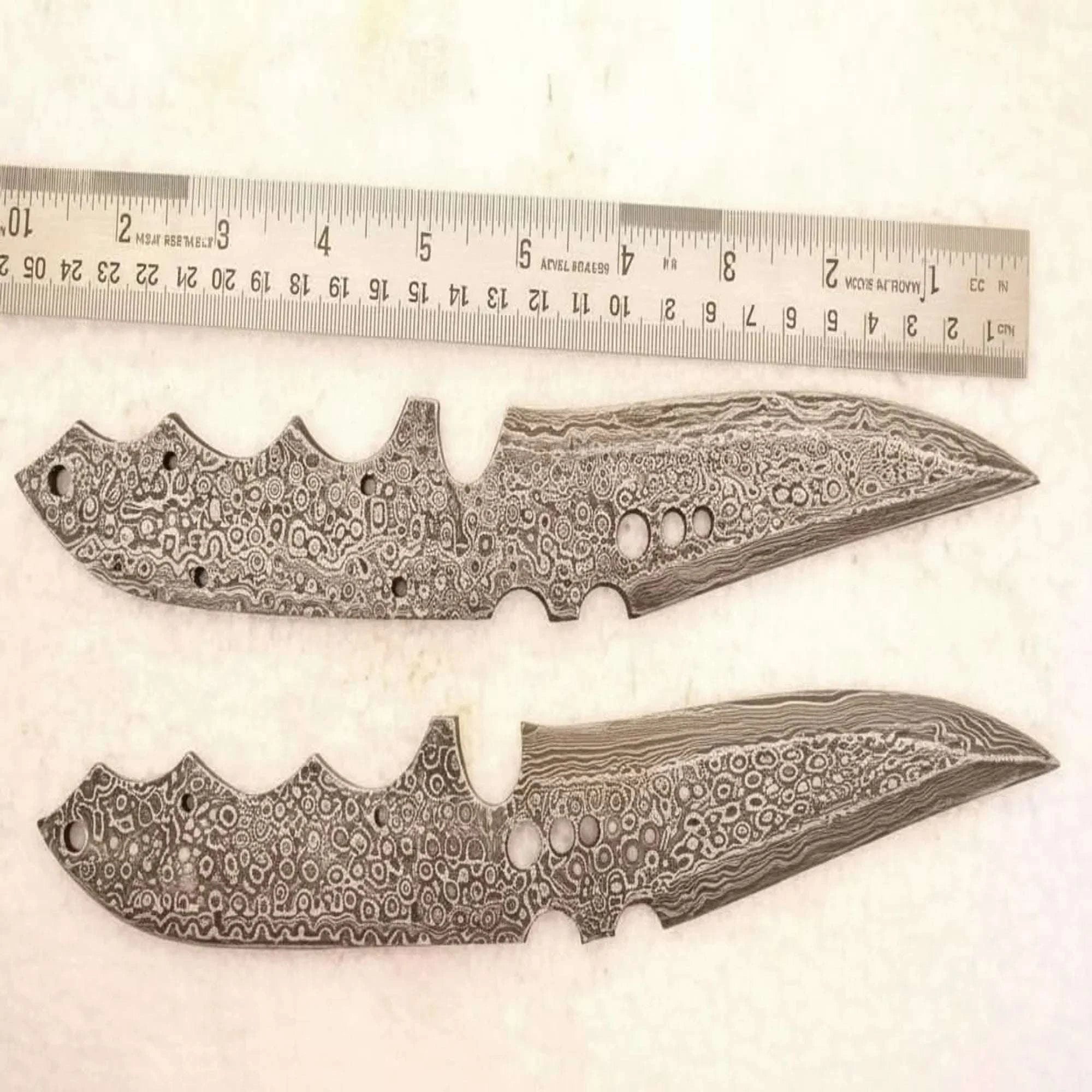 Palmarius Outdoors Handmade Damascus Steel Hunting Knives Fixed Blank Blades / Knife Making Material DK-0120 Knife blank Blades