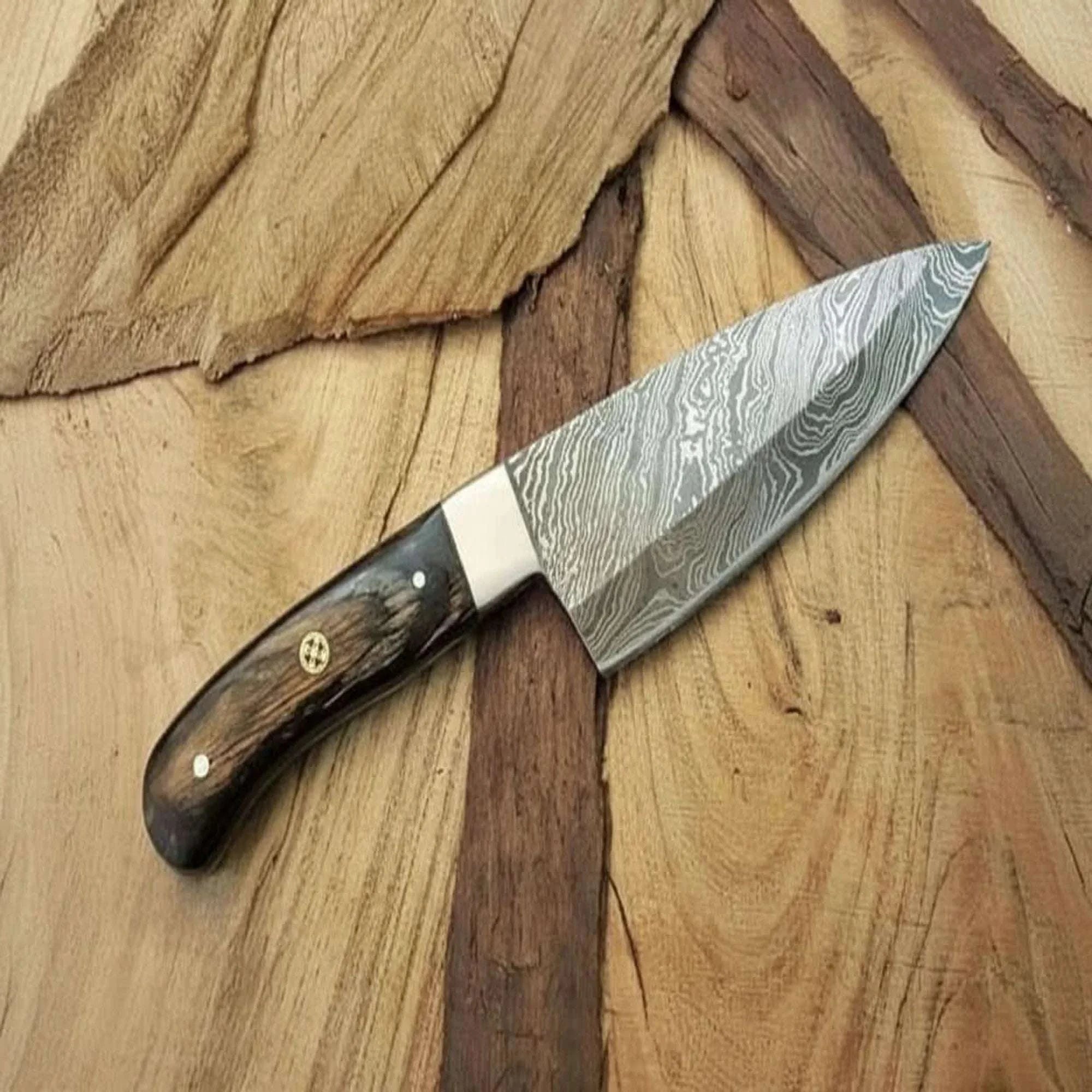 Palmarius Outdoors Custom Handmade Damascus Steel Full Tang Chef Knife / Vegetable Knife / Kitchen Knife DK-0128 Chef Knives