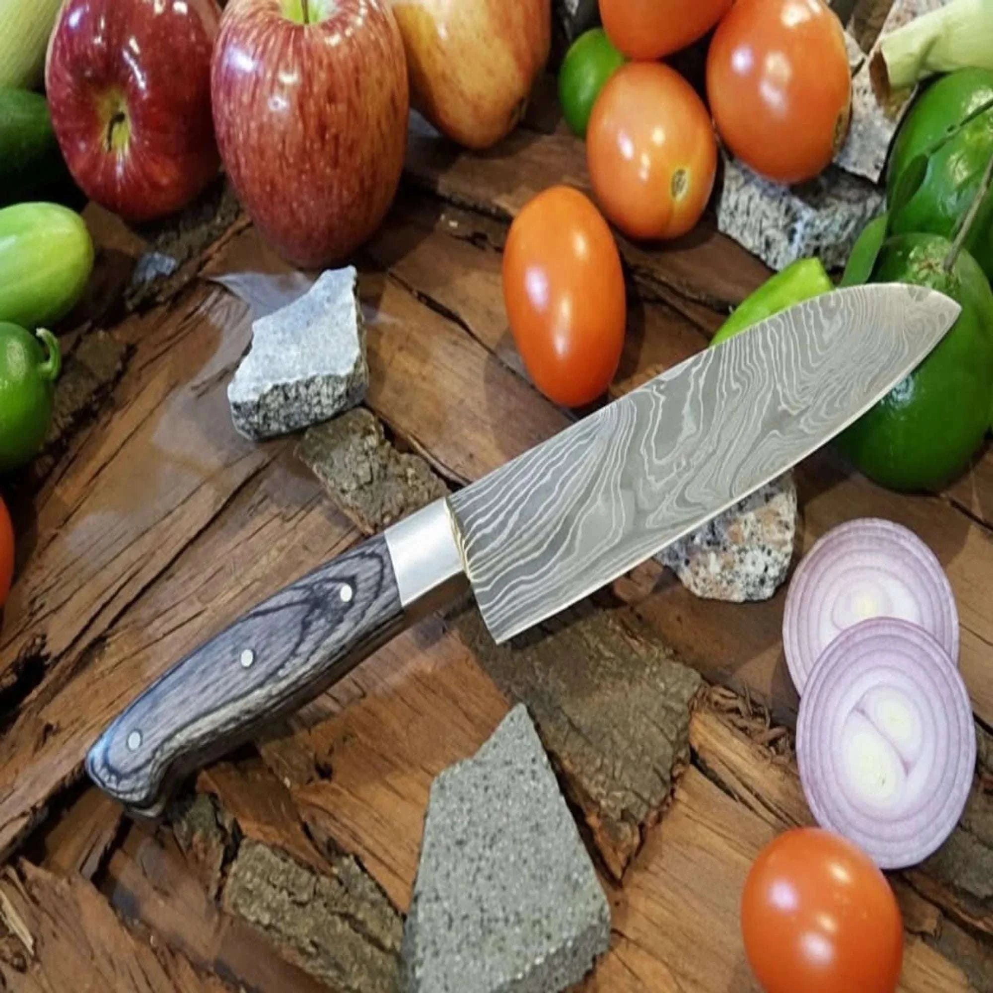 Palmarius Outdoors Custom Handmade Damascus Steel Chef knife/Kitchen Knife/Perfect Gift DK-060 Chef Knives