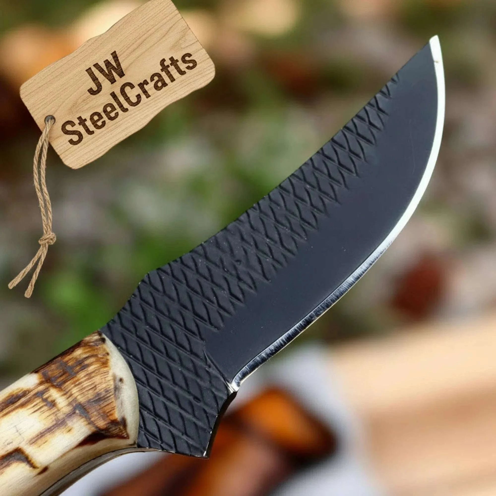 Palmarius Outdoors Ironstag Cowboy Knife 8" Handmade Carbon Steel Stag Horn Handle cowboy knives