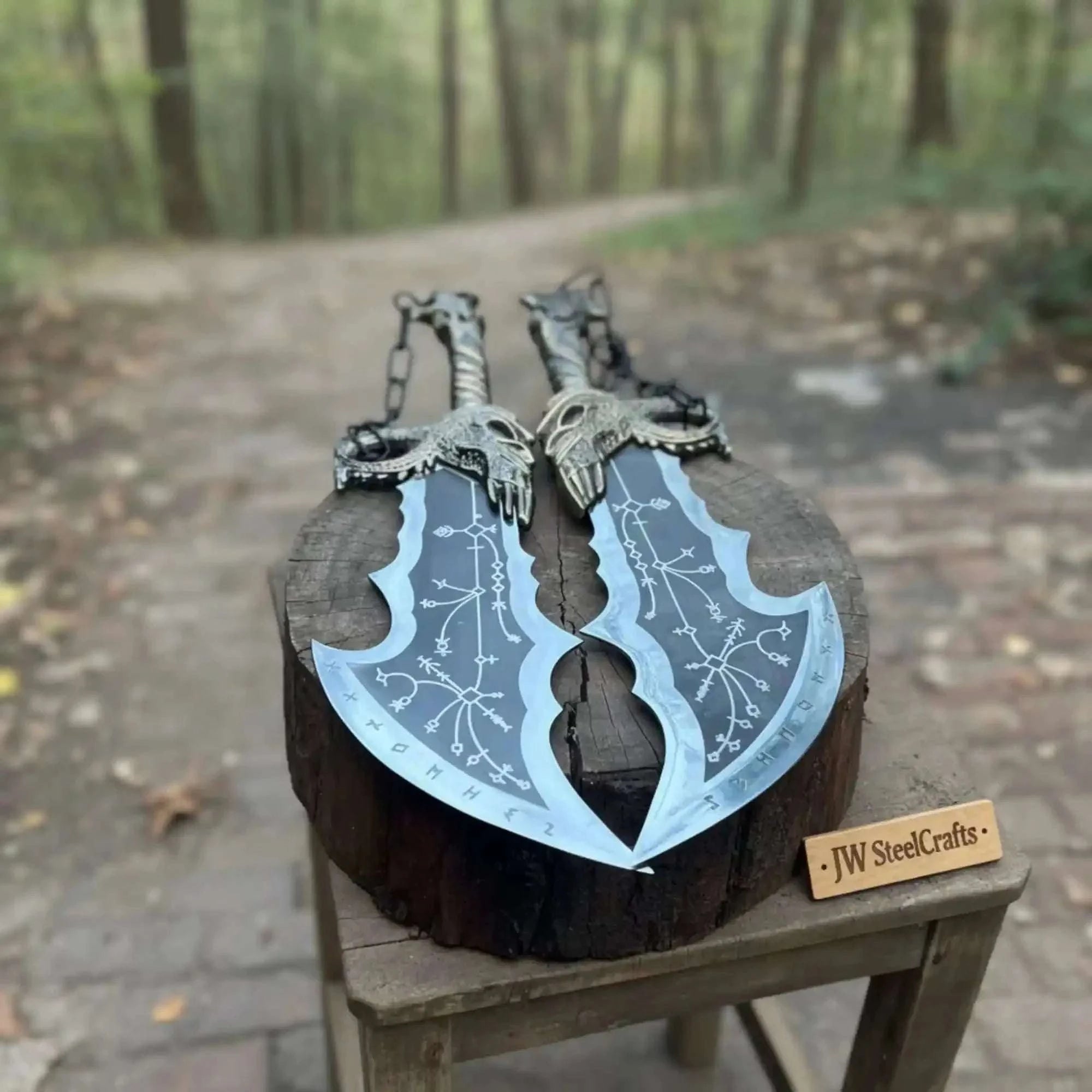 Palmarius Outdoors Twin Chaos Replica Inspired Crescent Edge Decorative Sharp Display Pair 