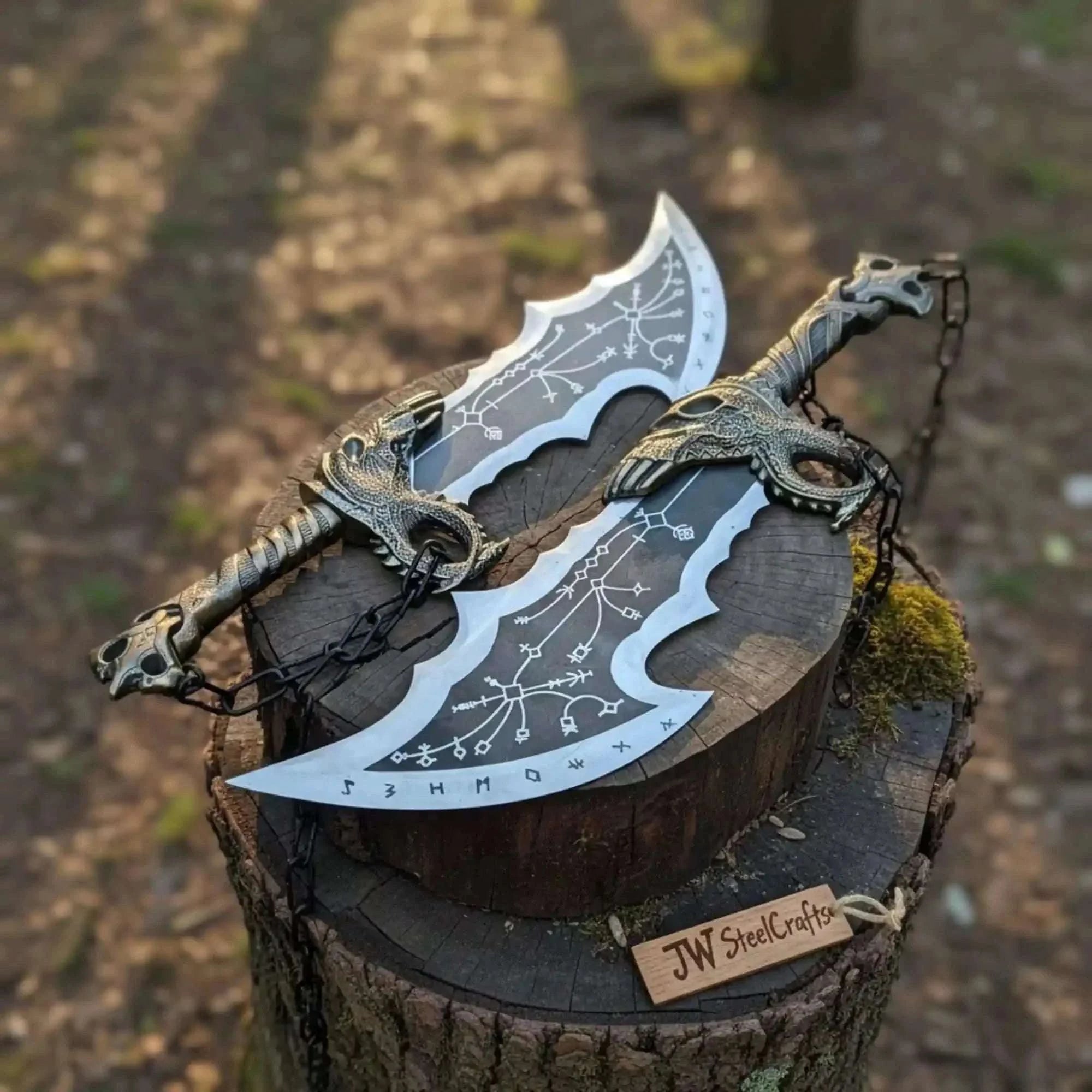 Palmarius Outdoors Twin Chaos Replica Inspired Crescent Edge Decorative Sharp Display Pair 