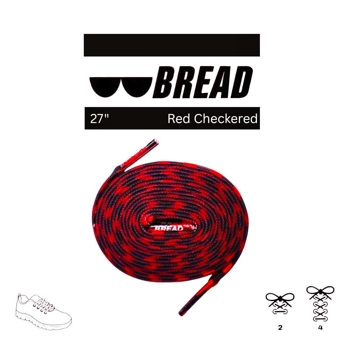 Palmarius Outdoors Red Checkered Elastic Shoelace