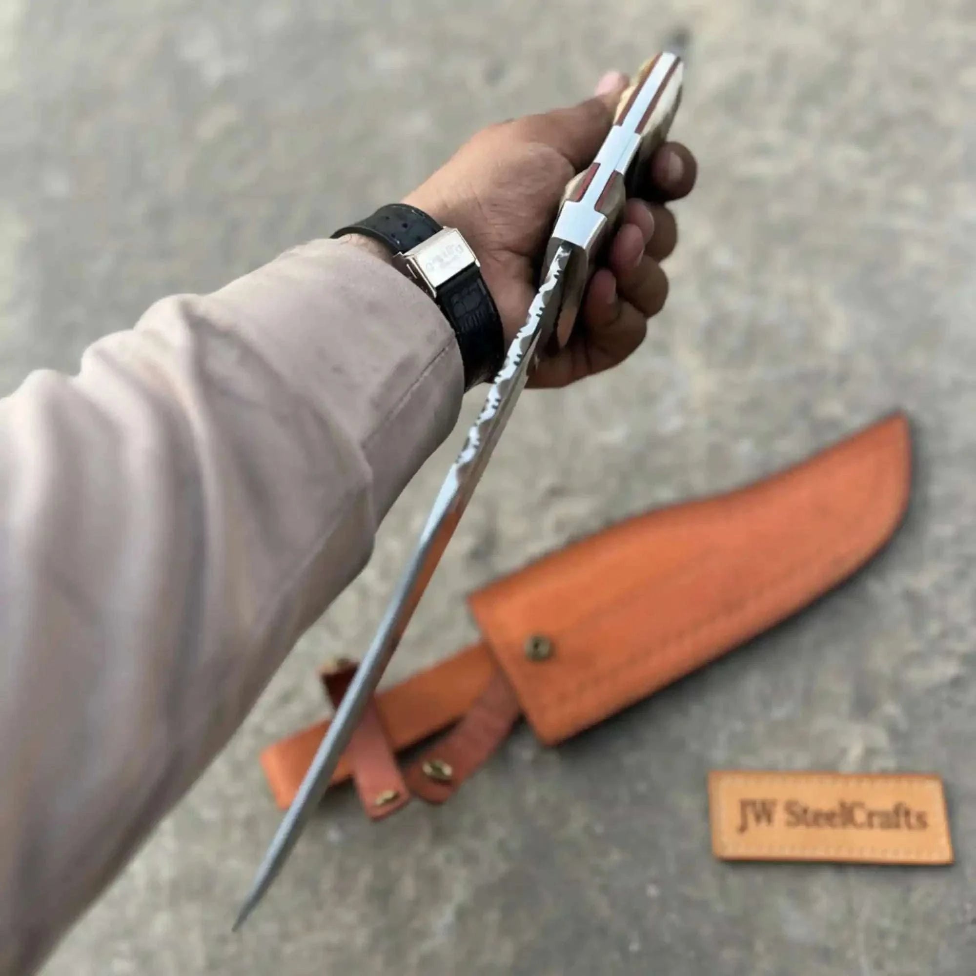 Palmarius Outdoors Frontier Bowie Knife 8 Inch blade Clip Point Carbon Steel Blade | Hunting Outdoor 