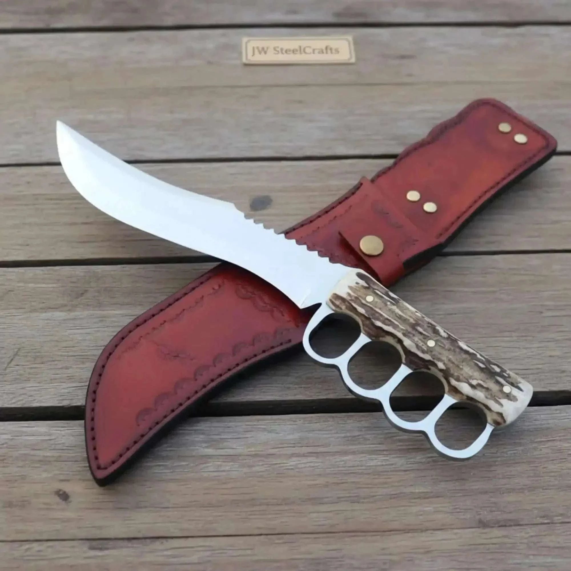 Palmarius Outdoors Premium Stainless Steel Hunting Knife with Stag Horn Handle Hunting Knife