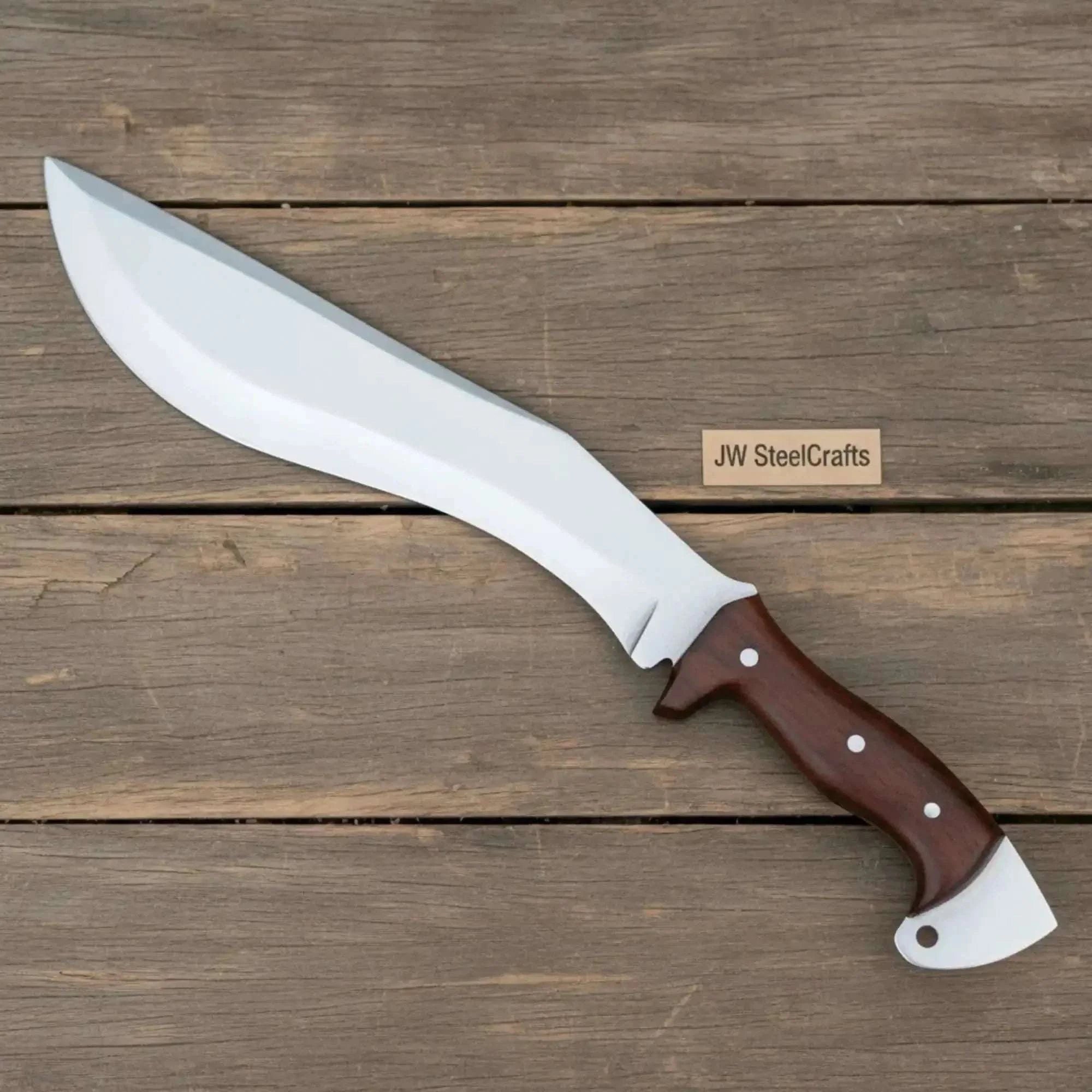 Palmarius Outdoors Handmade Gurkha Kukri Knife - Wooden Handle & Curved Blade for Outdoor & Survival Use Kukri Knife
