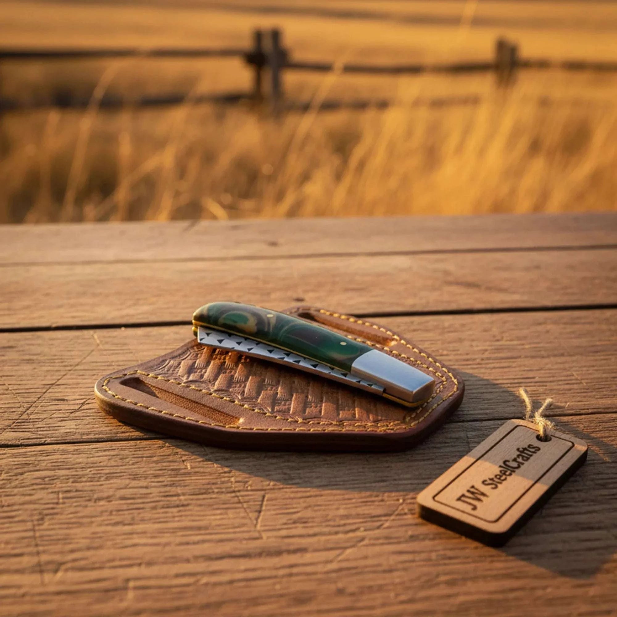 Palmarius Outdoors Rasp Steel Lockback Trapper Knife with Resin Handle Trapper Knives
