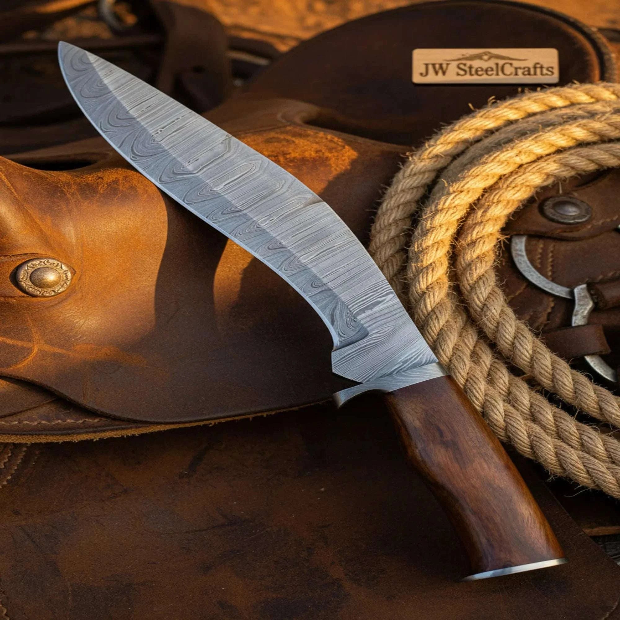 Palmarius Outdoors Recurve Kukri Hunting Knife with Dark Rosewood Handle Kukri Knife