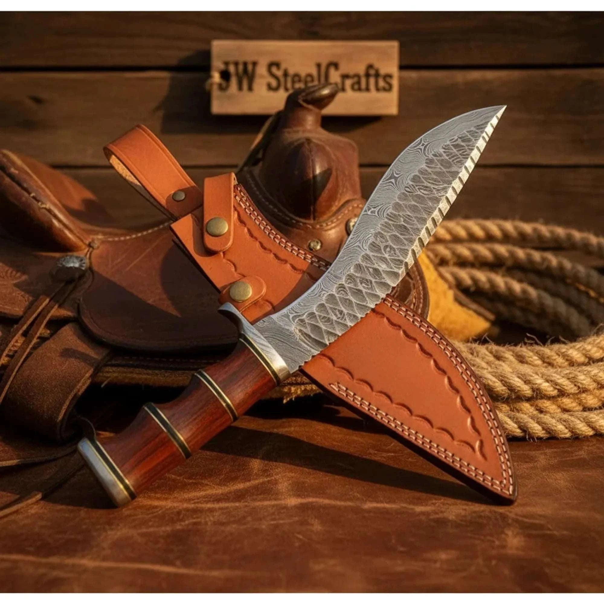 Palmarius Outdoors Emberwood Kukri Knife with Pakka Wood Handle Kukri Knife