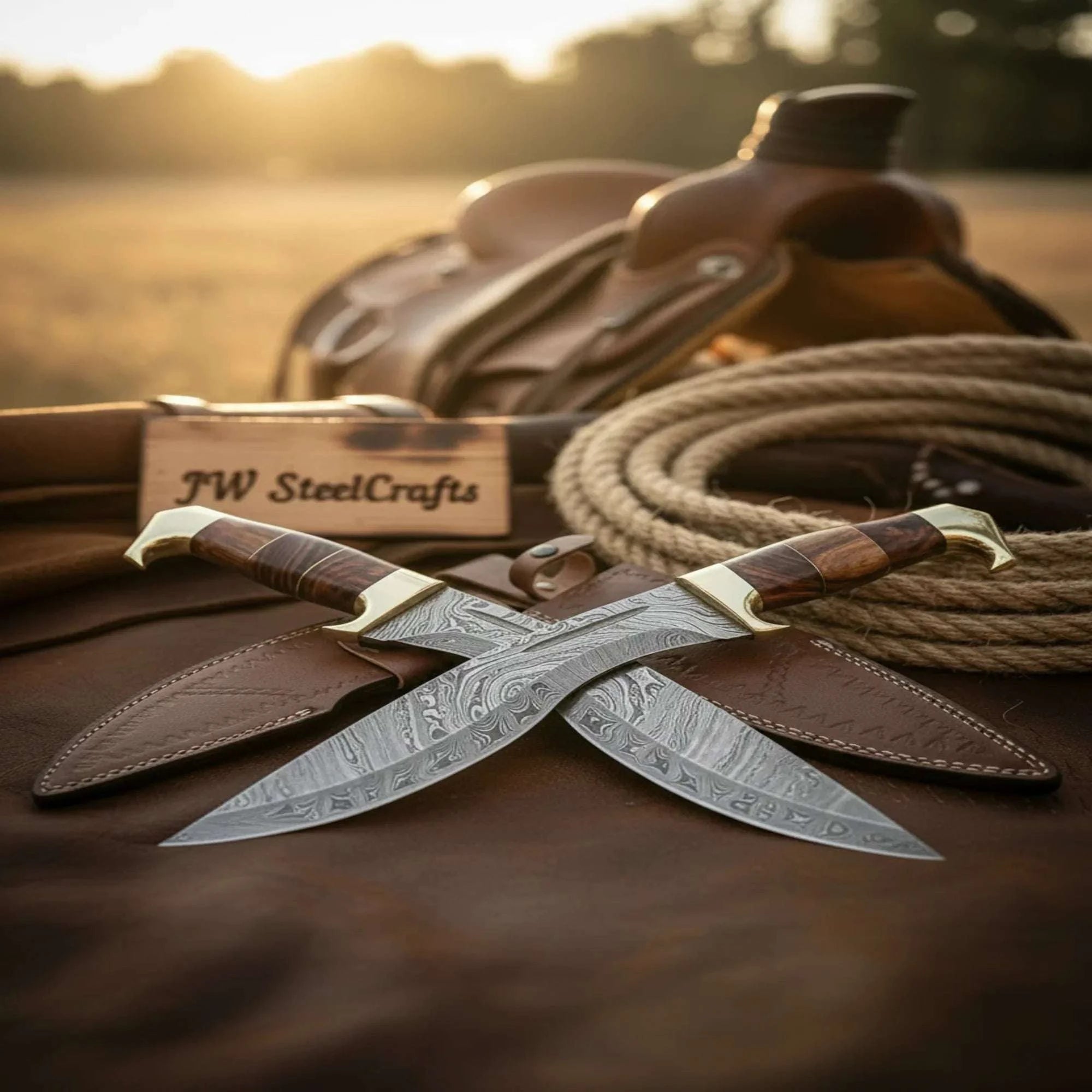 Palmarius Outdoors Savage Serpent Kukri Knife Set with Rosewood Handles Kukri Knife