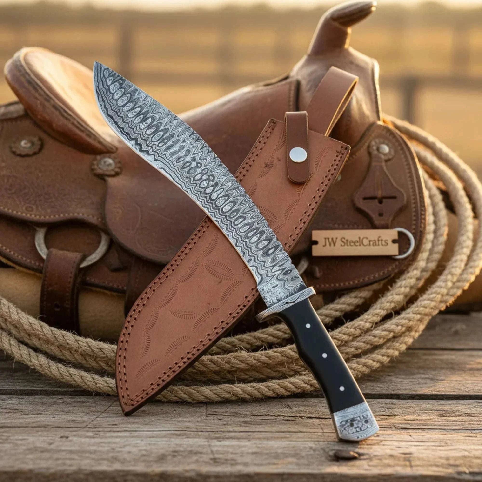 Palmarius Outdoors Traditional Hand-Forged Gurkha Kukri Knife 15" Black Micarta Handle, 10 Inch Blade Kukri Knife