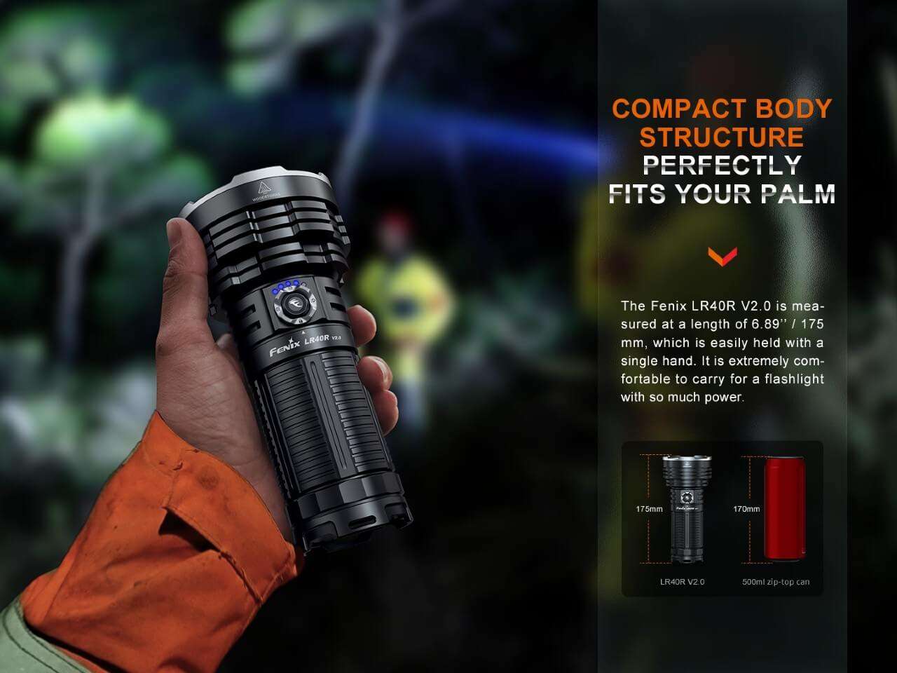 Palmarius Outdoors Fenix LR40R V2.0 Rechargeable LED Searchlight Searchlight