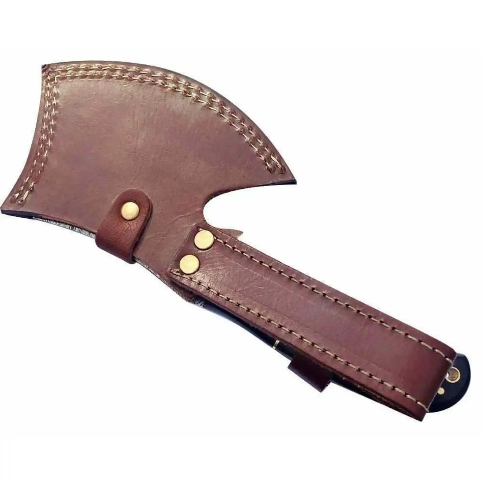 Palmarius Outdoors Kaelwyn Damascus Cleaver Hatchet with Layered Wood Scales Handmade Axe