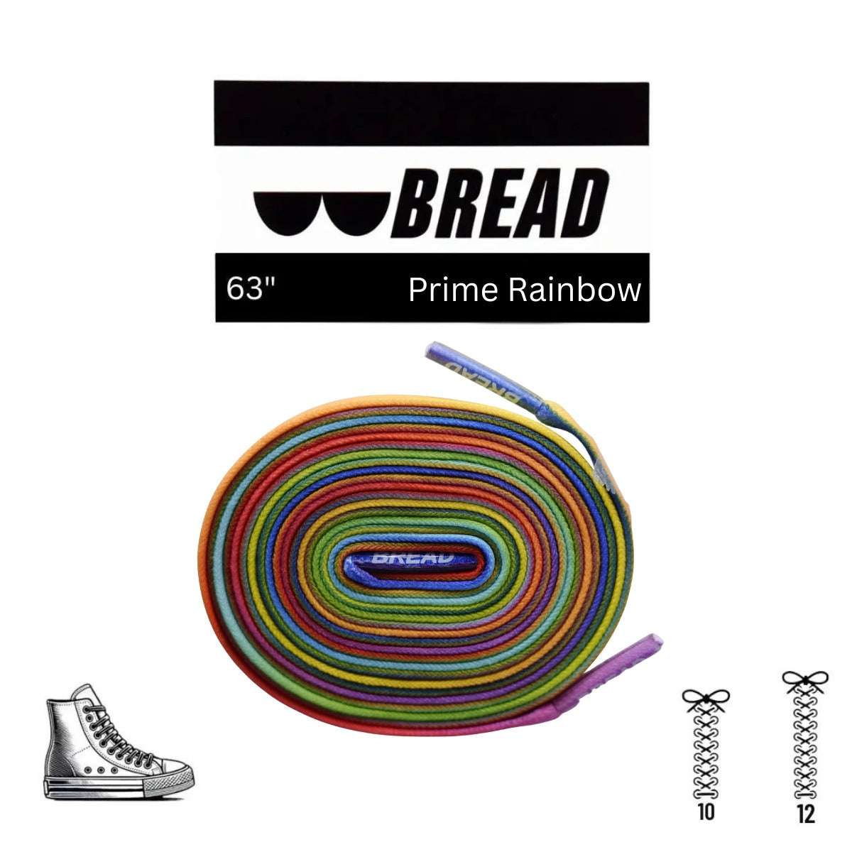 Palmarius Outdoors Prime Rainbow Elastic Shoelace