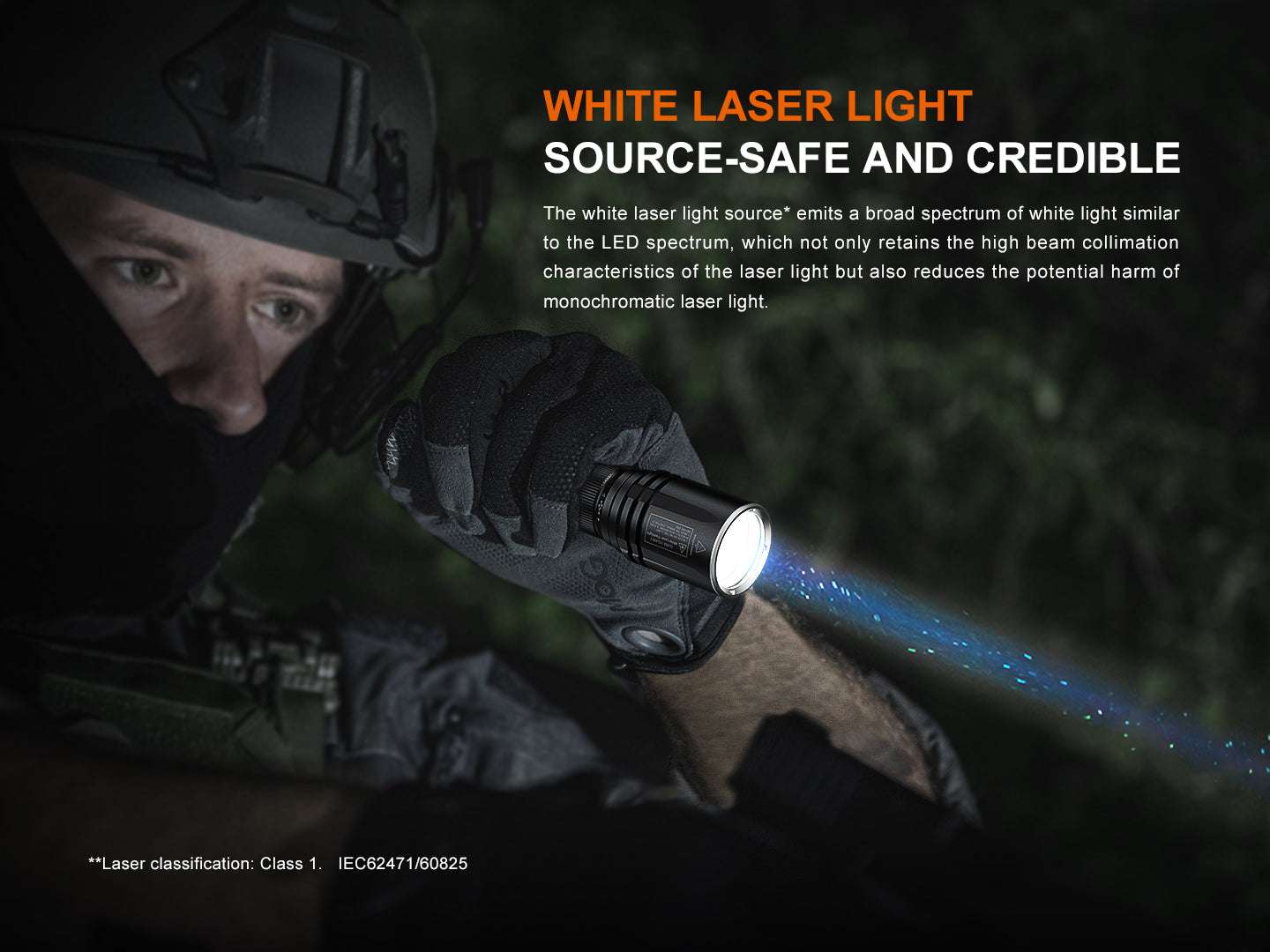 Palmarius Outdoors Fenix TK30R Tactical White Laser Rechargeable Flashlight Tactical Flashlight