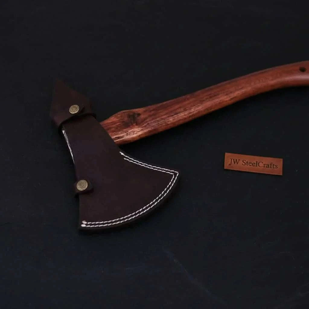 Palmarius Outdoors Double-Bit Damascus Axe Head with Rear Spike Variant Handmade Axe